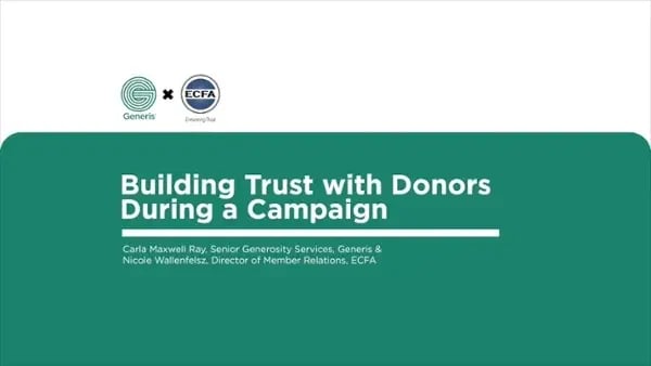 Building Trust with Donors During a Campaign