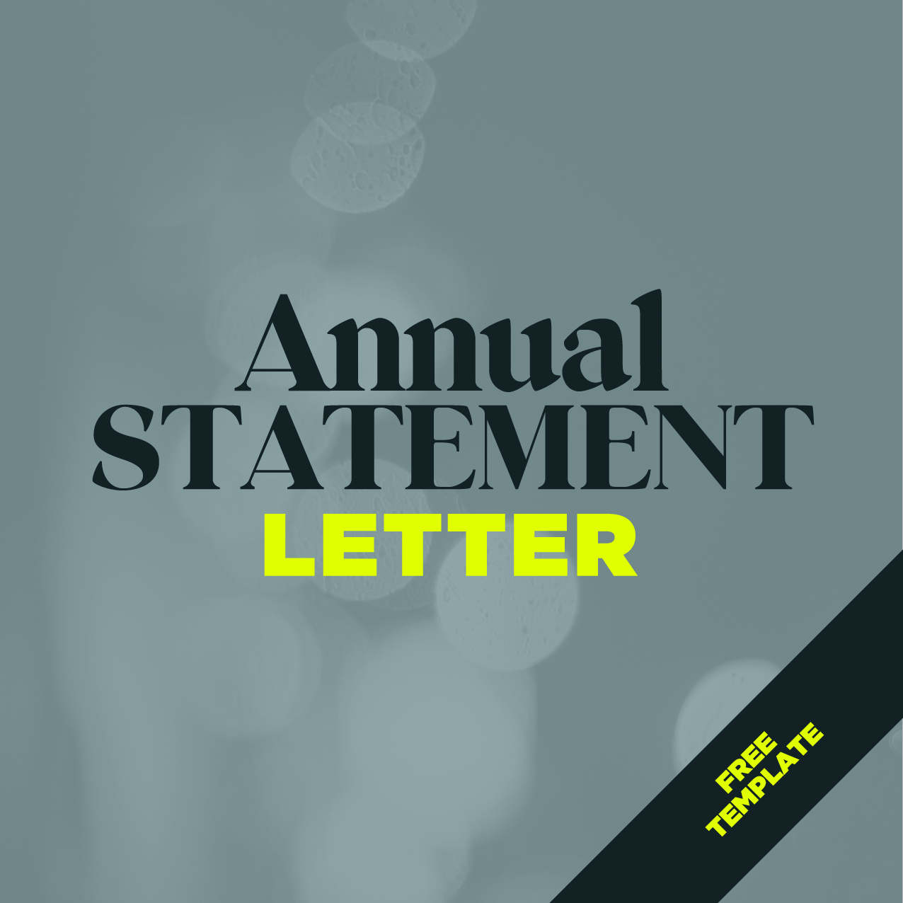 Annual Giving Statement Letter Template